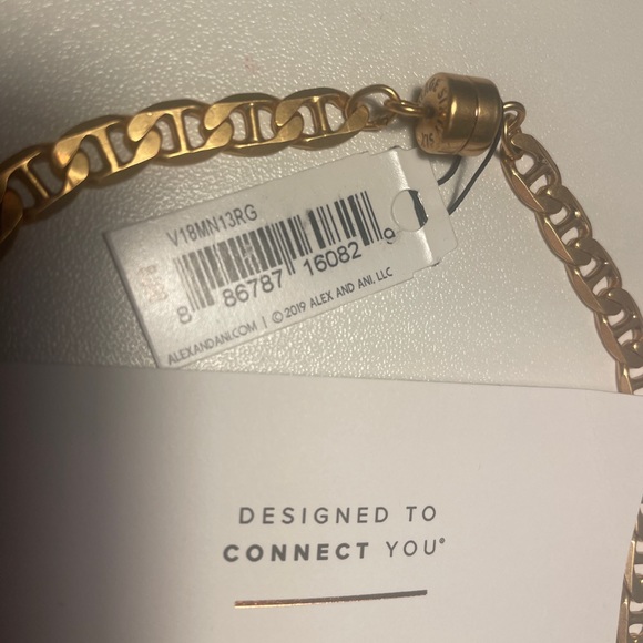 New Alex and Ani 15 inch Raphaelian Gold Chain Link Magnetic Clasp Necklace - Picture 3 of 4